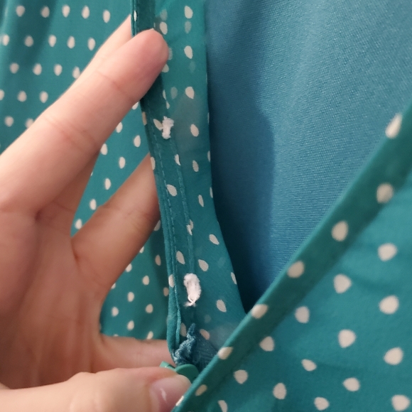 LUSH Polka Dot Dress with Open Back - Picture 5 of 7